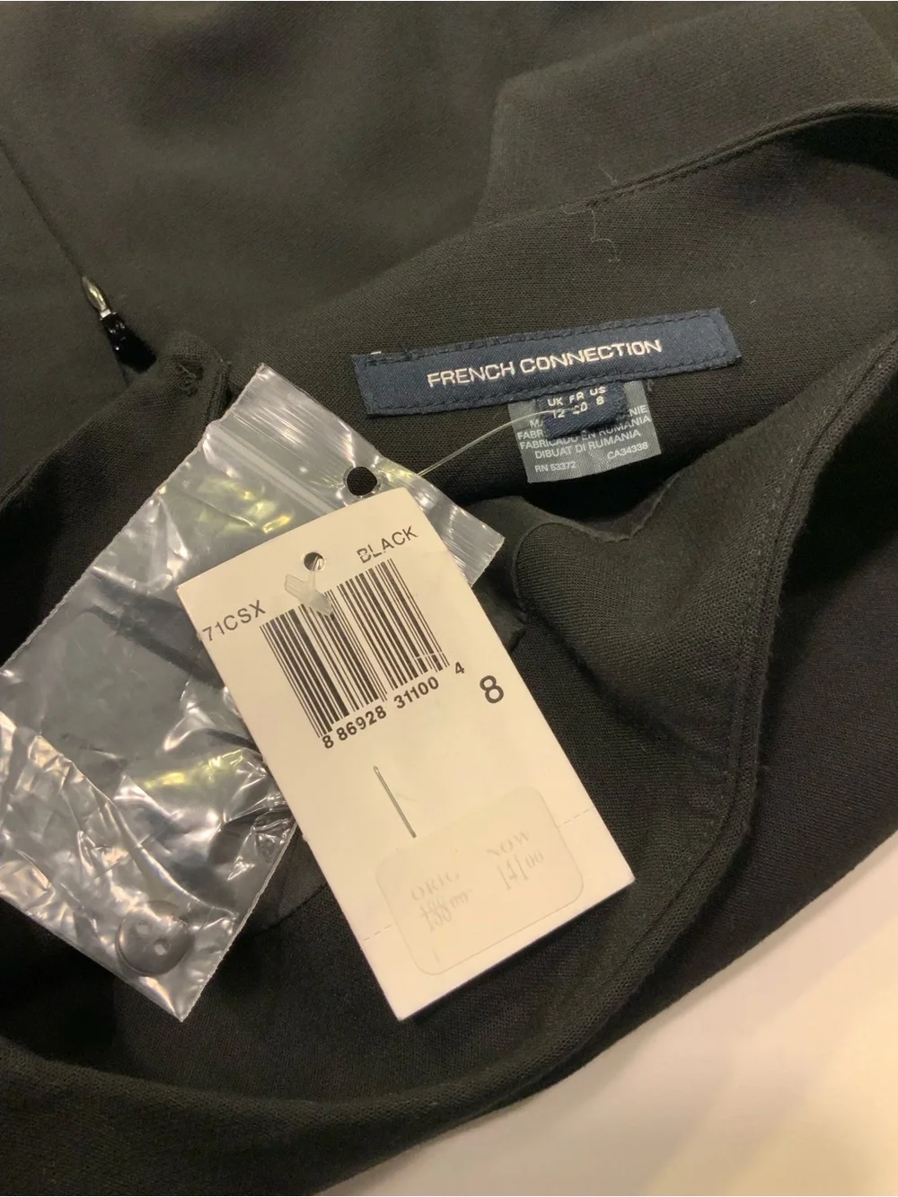 French Connection Black Sleeveless Fit-and-Flare Dress
